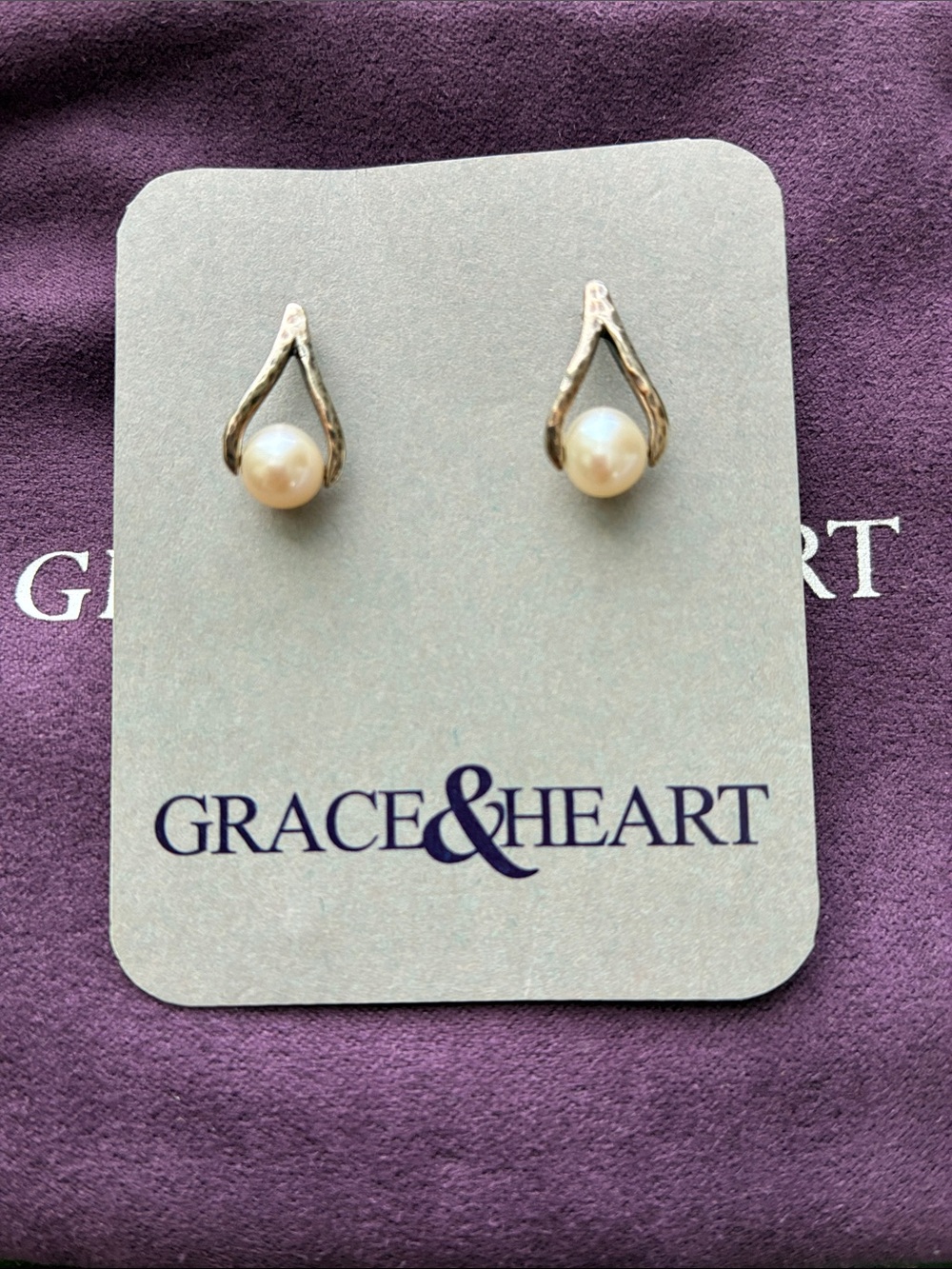 Grace & Heart Perfect Pearl Earrings